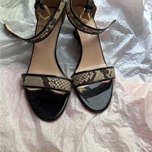 Aquatalia Black and Tan Heels NWT